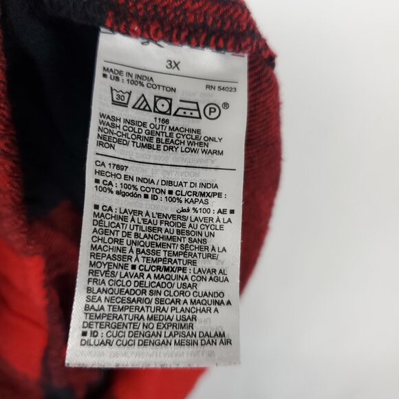 Old Navy Red/Black Plaid Womens Plus Size Pajama Drawstring Shorts Sz 3X - Picture 9 of 10